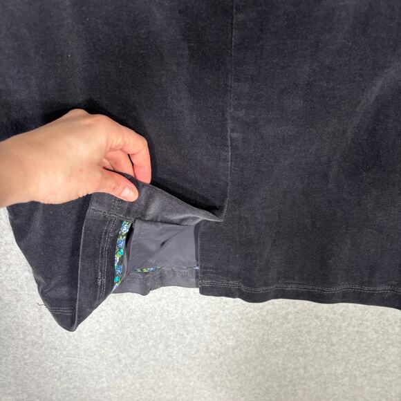 White Stuff Skirt 8 Charcoal Velvet Pencil Academia Career Office Secretary Twee - Picture 7 of 10